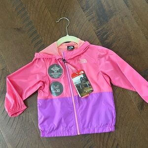 The North Face Infant Windbreaker Hoodie, multiple sizes, color Cha Cha Pink